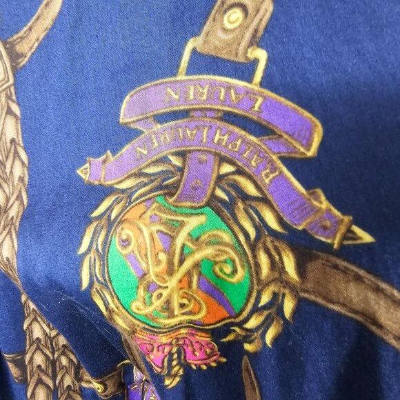 Ralph Lauren LRL Womens 3X Equestrian Crest Horseshoe Button Up Shirt Old Money - Picture 5 of 9